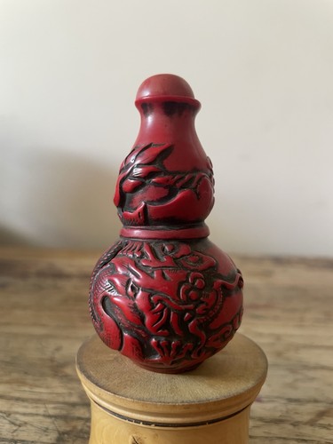 Vintage chinese cinnabar style - chinese,