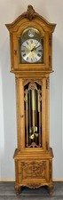 Clock Vintage French Louis XVI Oak Longcase Grandfather Decorative LOT 4316