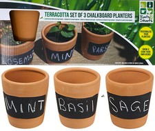 Terracotta clay pots set 3 - terracotta,