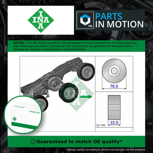 Aux belt tensioner fits - belt,