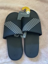 BNWT ‘PRIMARK’ MEN’S BLACK SLIDERS FOR BEACH/HOLIDAY/ SWIM  POOL ETC UK12/46