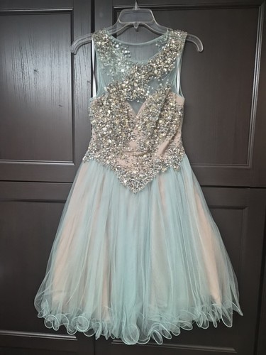 Terani couture aqua size - aqua,