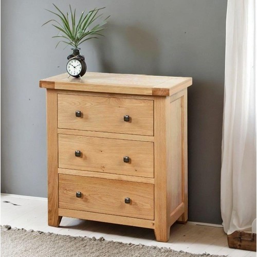Solid oak three - solid, drawer