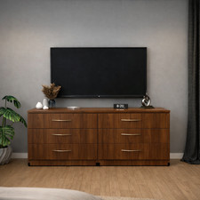 Pre-Assembled TV Stand with 6