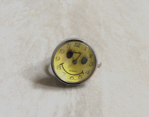 Smiley happy face ring watch - face,