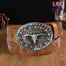 PU Leather Mens Western Cowboy