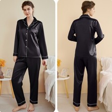 Ladies Satin Pyjamas PJs
