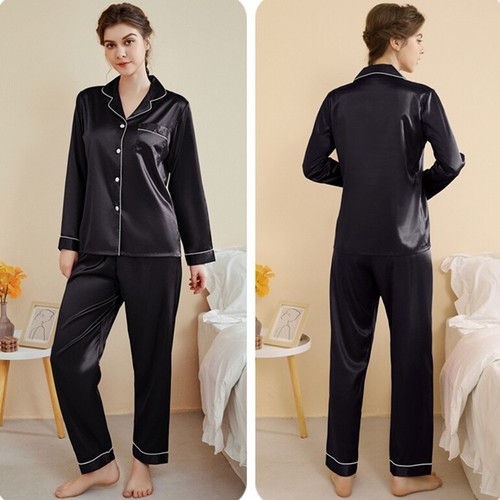 Ladies satin pyjamas pjs - ladies,