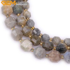 Natural Assorted Gemstones Bicone Faceted Loose Beads For Jewelry Making Strand