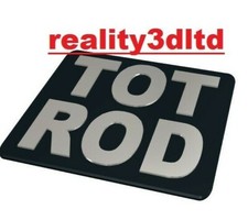 Tot rod numberplate - tot, black