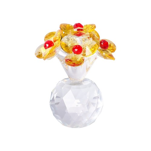 Crystal rose ornament - crystal,