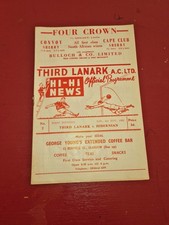 Third Lanark Vs Hibernian 1962 Football Programme