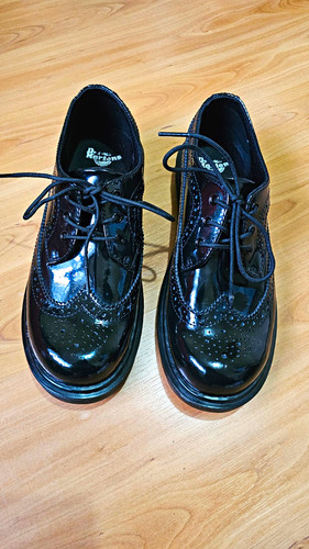 Martens black patent - black,