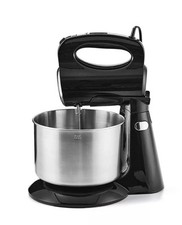 Black 300W Stand Mixer - 3L Stainless Steel Bowl &  5 Speed Setting
