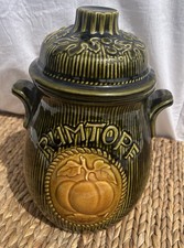 Rumtopf West Germany Large Glazed Lidded Jar/Pot colour Green 