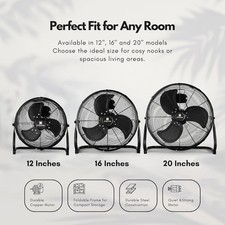 Quiet floor fan 20 - fan, 20"
