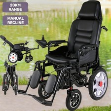 500W All Terrain Electric Wheelchair Foldable Reclining Electric Wheelchairs