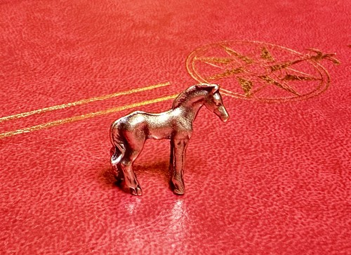 Tiny miniature bronze horse - tiny,