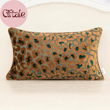 Green Brown Floral Lumbar