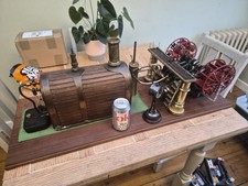 Stunning And Very Large Paddle Steamer Engine And Boiler Live Steam Setup