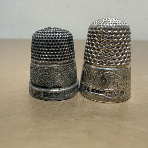 Silver thimbles size - silver,