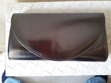 Women's Faux Leather Clutch bag Handbag pewter