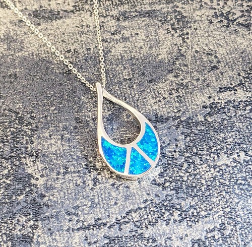 Blue opal art - blue, deco