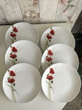 POPPY DINNER PLATE SET OF SIX