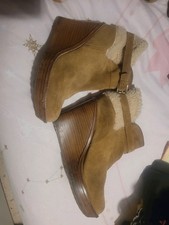 Tan UGG Wedge Ankle Boots Size