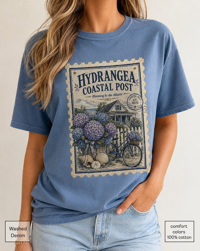 Hydrangea coastal shirt - coastal,