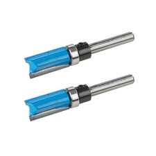 2PC Router Bit Template Cutter 1/4" Shank Straight For Bosch,Makita & Dewalt 
