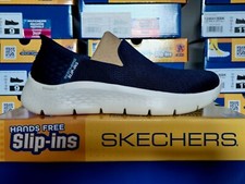 SKECHERS WOMENS SLIP INS BLUE SHOES  LADIES MEMORY FOAM GO-WALK TRAINER SLIP IN