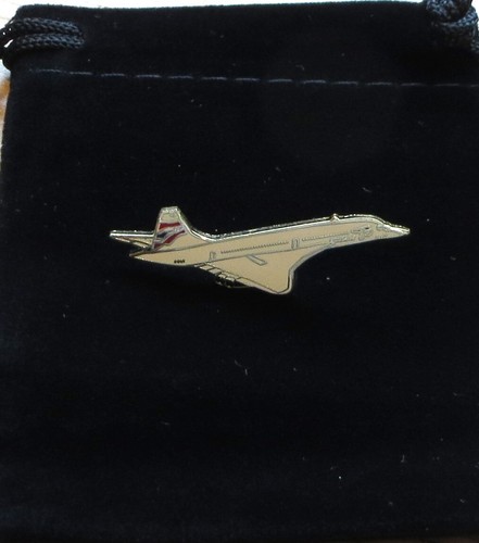 Concorde enamelled metal pin - concorde,