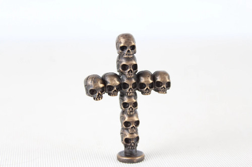 Antique pipe tamper skull - pipe,