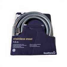 GoodHome Shower Hose 1.5m Stainless Steel Chrome