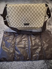 Gucci Large Changing Bag Beige Canvas Leather