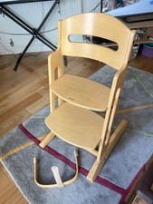 BabyDan High Chair Natural Wood With Accessories