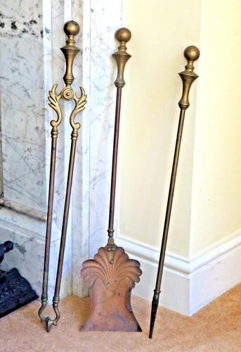 Brass fire irons companion - brass,