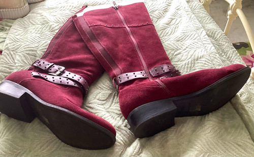 Marc fisher burgundy suede - marc,