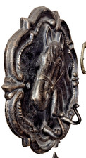 Equestrian Horses - Solid Cast Iron Horse Head Plaque & 2 x Coat Hangers