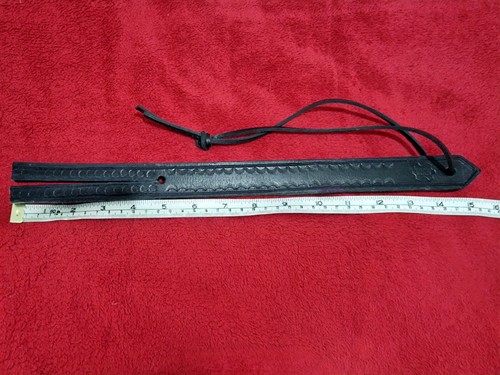 Black genuine leather - black, tawse