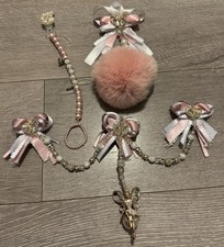 Triple Pink/white Pram Charm