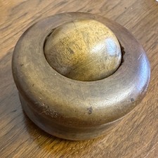 Vintage Turned Wooden Treen Massage Ball - Antique Rolling Ball & Socket Japan?