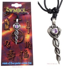 Pagan caduceus necklace - pagan,