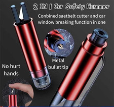 Safe Pro X Car Window Breaker and Seat Belt Cutter,2 IN 1 Life Hammer Emergency