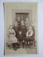 Swan Cottage Children Allonby Maryport Real Photo Social History Postcard O13