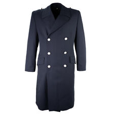 Original Bundeswehr Luftwaffe Blue Coat - German Army Double Breasted Cotton