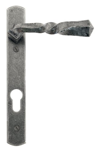 Pair antique pewter twisted - antique,