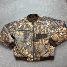 RealTree Jacket Adult Large Brown Workwear Camo Waterproof Hunting Coat Mens*