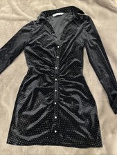 Zara Dress Velour Black S